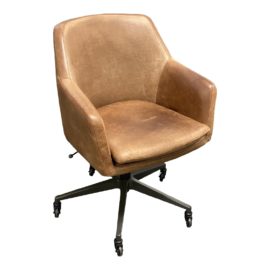 West Elm Helvetica Leather Swivel Office Chair. Original Price: $700