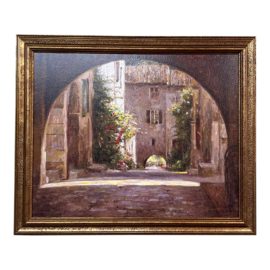 Leonard Wren "La Cour Du Village 2001". Ltd Edition Giclee on Canvas