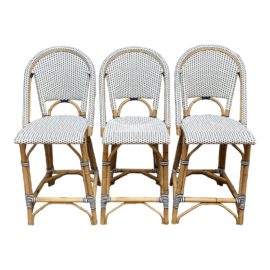 Serena & Lily Riviera Bar Stools - Set of Three. Original Price: $1,284