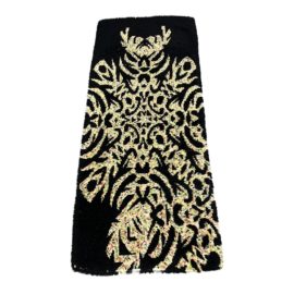 Mid 20th Century Hook and Eye Runner Area Rug - 2′6″ × 6′2″