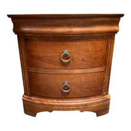 Louis Philippe Style Cherry 2 Drawer Nightstand