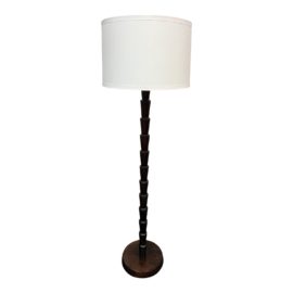 Contemporary Turned Wood Floor Lamp