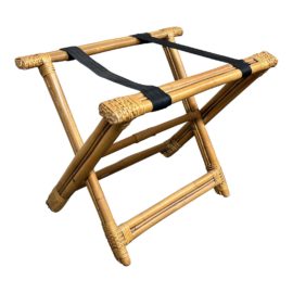 Vintage Bamboo Luggage Rack