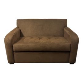 Custom Design Brown Microfiber Chair & Half