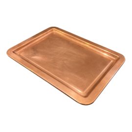 Vintage European Small Rimmed Copper Tray