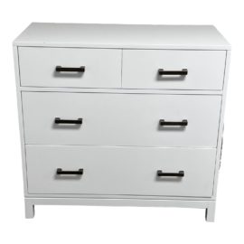 Crate & Barrel Land of Nod Mark Daniel Children's Cargo Four Drawer White Lacquer Dresser. Original Price: $800