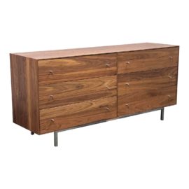 Room & Board Hudson in Walnut Finish Six Drawer Dresser. Original Price: $3,000