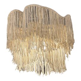 Palecek Elena Coastal Beach Cream Wood Beads Chandelier. Original Price: $4,239