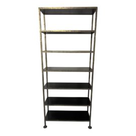 Oly Studio Stella Antique Gold + Dark Brown Etagere. Original Price: $3,725