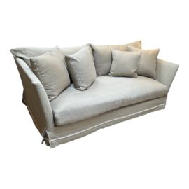 Verellen Down Linen Slipcover Sofa. Original Price: $7,500
