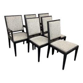 Kneedler Fauchere Dining Chairs, Set of Six. Original Price: $8,700