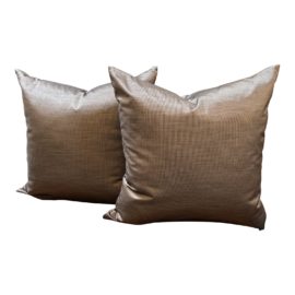 Custom Silk + Feather Down Pillows, a Pair