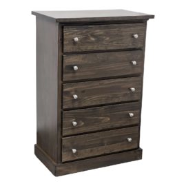 Brindle Brown Distressed Finish Decora Five Drawer Dresser. Original Price: $490