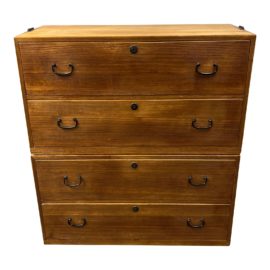 Antique Kiru Wood Japanese Tansu Chest/Dresser
