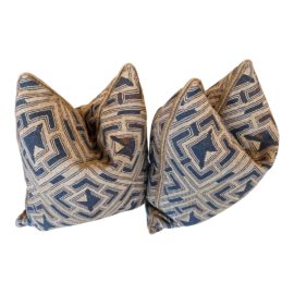 Custom Graphic Linen Decor Pillows, a Pair