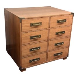 Mitchel Berman Cabinetmakers Inc. Custom Bolivian Rosewood Campaign Chest Cabinet. Original Price: $11,900