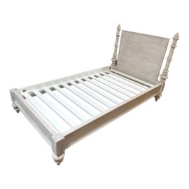 Twin Size Restoration Hardware Zoe Platform Bed. Original Price: $2,650