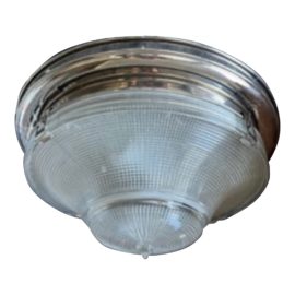 Vintage Prismatic Flush Mount Light Fixture