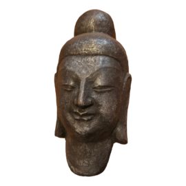 Vintage Japanese Bosatsu Cast Iron Wall Hanging