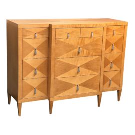 Baker Furniture Archetype 13 Drawer Sycamore Dresser, Designed by Michael Vanderbyl. Original Price: $9,284