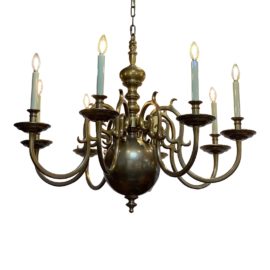 Visual Comfort Dutch Baroque Brass Chandelier. Original Price: $5,359