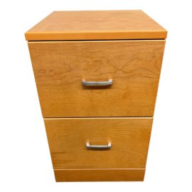 Contemporary Wood Two Drawer File Cabinet