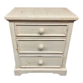 Cottage Style Three Drawer Nightstand