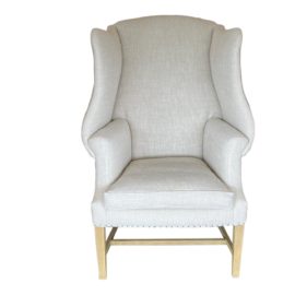 Restoration Hardware Hampshire Linen Wingback Chair. Original Price: $1,800