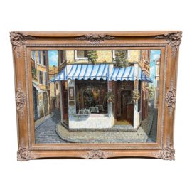 G. Alsing Ristorante Conte Pescoar Painting, Framed