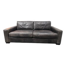 Restoration Hardware Maxwell Luxe Truffle Berkshire Leather Sofa. Original Price: $9,300