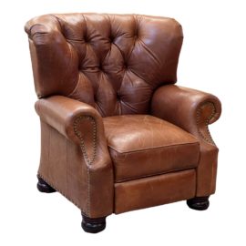 Classic Leather Traditons Leather Tufted Wingback Recliner