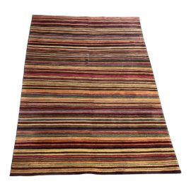 Crate & Barrel Rug Gianni Stripe Wool Rug - 6′ × 9′. Original Price: $1,100