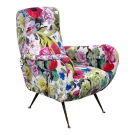 Julian Chichester Custom Floral Turin Chair. Original Price: $4,736