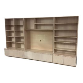 Room and Board Natural Ash Wood Keaton Entertainment Center, Three Piece. Original Price: $6,200