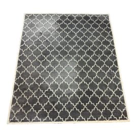 Pottery Barn Jali Geo Gray Tufted Rug - 8′ × 10. Original Price: $1,050