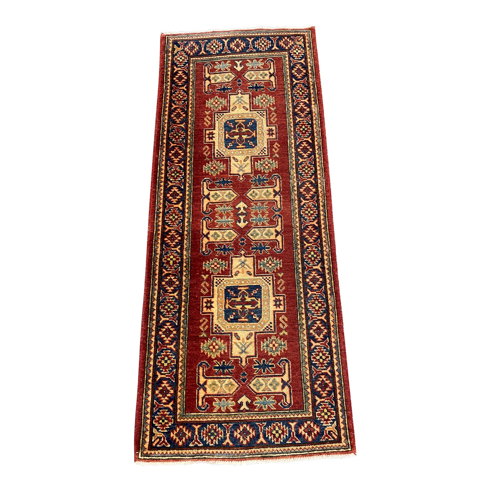 Rusk Color Rug Runners Vegetable Dyed Kazak Runner Rug - 2′4″ × 5′11″ - Design Plus Gallery