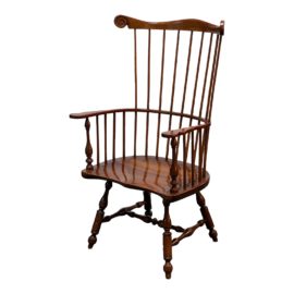 L. &. JG. Stickley Inc Vintage Cherry Comb Back Windsor Chair