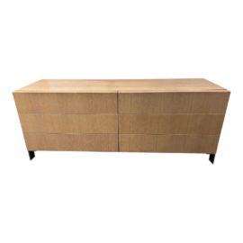 Cappellini Oak Wood Six Drawer Italian Dresser