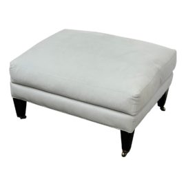 Williams Sonoma Upholstered Ottoman on Casters