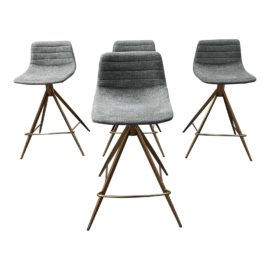 Sunpan Modern Home Andres Swivel Barstools, Set of Four. Original Price: $4,500