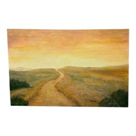 Ruth Parson Golden Landscape Original Large Scale Painting