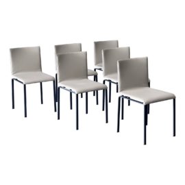 Luca De Bona for Lago Italia Dangla Dining Chairs, Set of Six. Original Price: $4,000