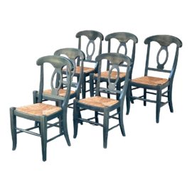 Pottery Barn Napoleon Dining Chairs, Set of Six. Original Price: $1,100