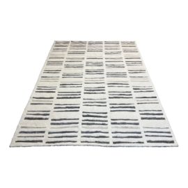 NEW Loloi Bennett Ben-01 Ivory - Charcoal Area Rug - 7′8″ × 9′10″. Original Price: $5,600