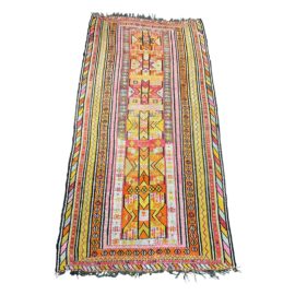 Moroccan Multi-Border Area Rug - 5′1″ × 11′10″