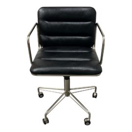 Cb2 Mad Faux Black Desk/Office Chair