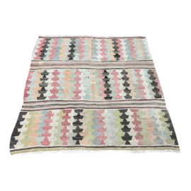 Turkish Kilim Area Rug - 5′8″ × 5′10″