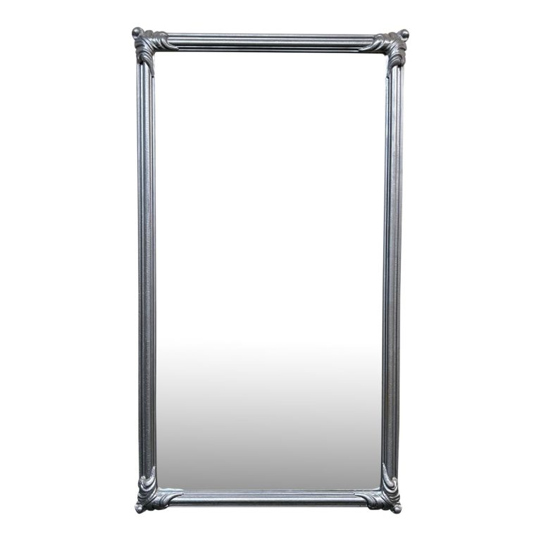 Mid20th Century Gold Finish Wood Framed Ornate Wall Mirror Design