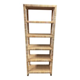 Serena & Lily Balboa Rattan Bookshelf. Original Price: $2,698