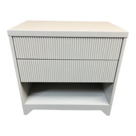 CB2 Barton Gray Contemporary Nightstand. Original Price: $530